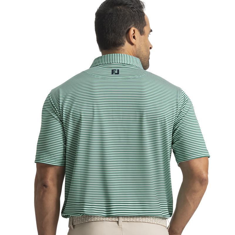 Smooth Stripe Lisle - Spearmint / White / Navy