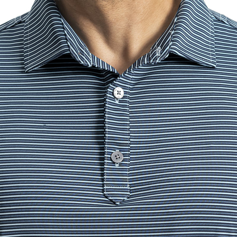 Smooth Stripe Lisle - Navy / Tonal Navy / Light Blue