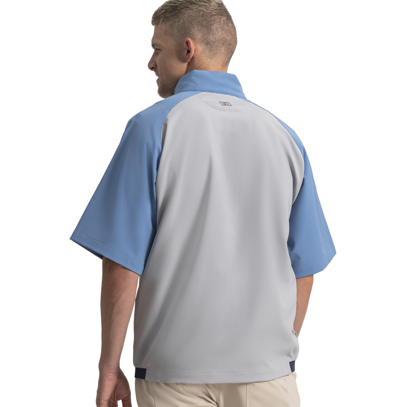 Zephyr Short Sleeve Windshirt - Coastal Blue / Grey