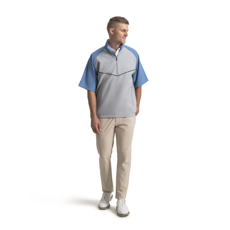 Zephyr Short Sleeve Windshirt - Coastal Blue / Grey