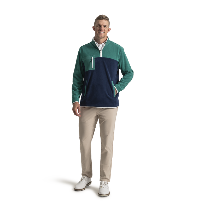 Polar Fleece - Field Green / Navy