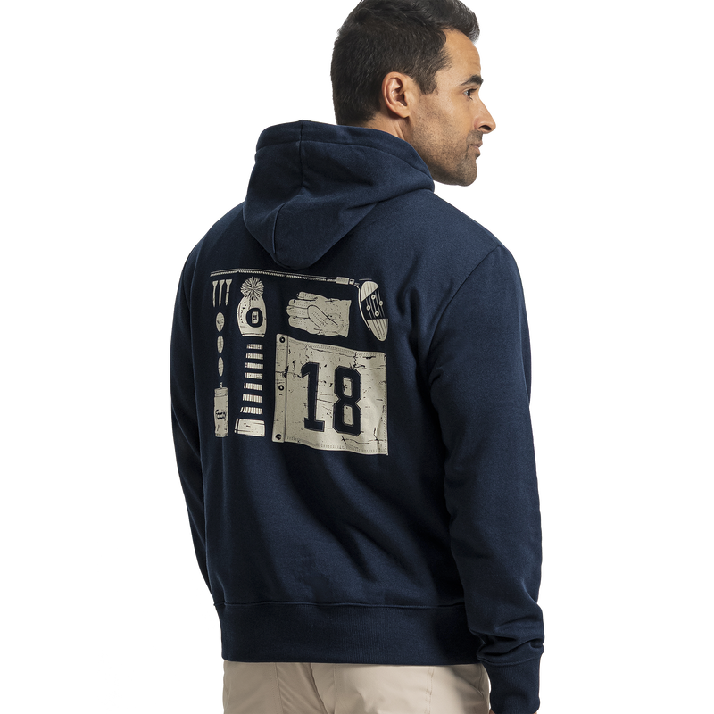 Heritage Golf Motif Hoodie - Navy