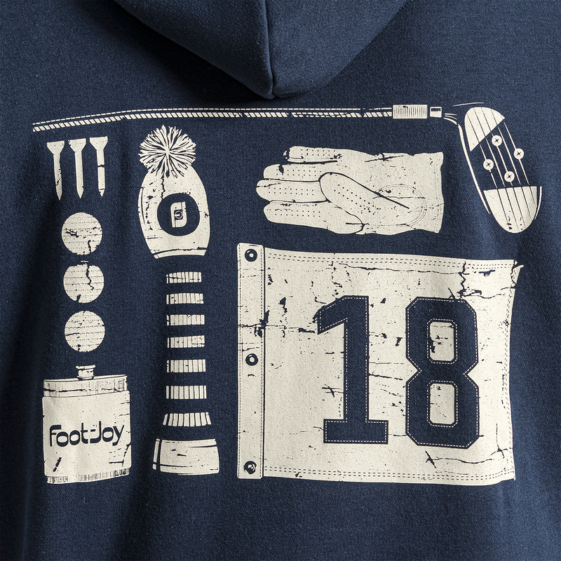 Heritage Golf Motif Hoodie - Navy