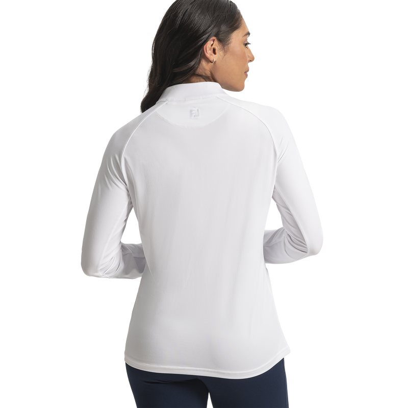 Space Dye Quarter-Zip Mid-Layer Women - White