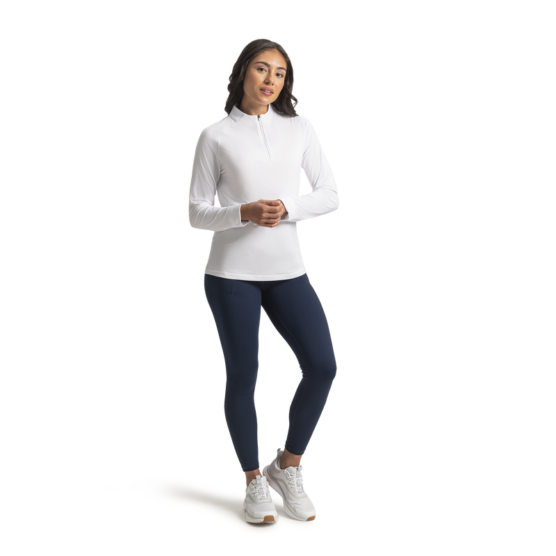 Space Dye Quarter-Zip Mid-Layer Women - White
