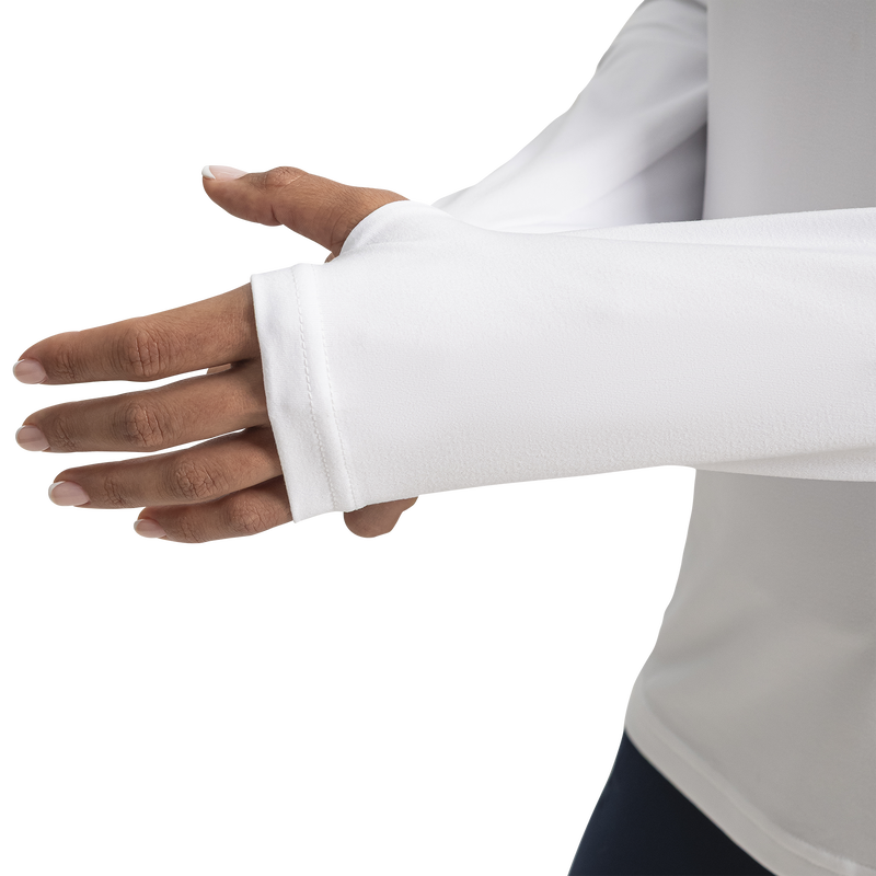 Space Dye Quarter-Zip Mid-Layer Women - White