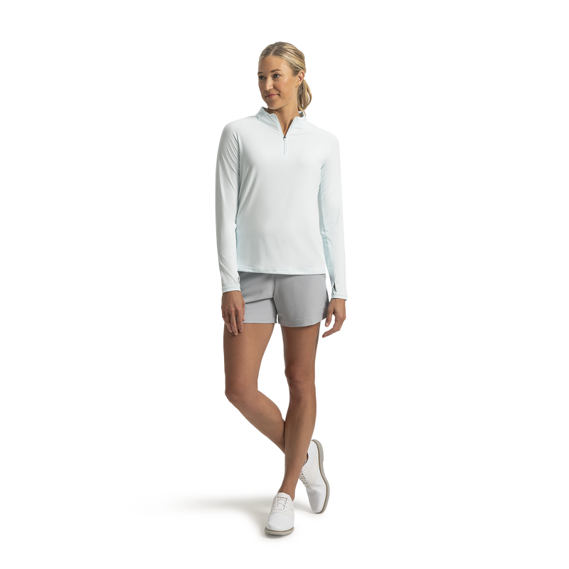 Space Dye Quarter-Zip Mid-Layer Women - Glacial Blue