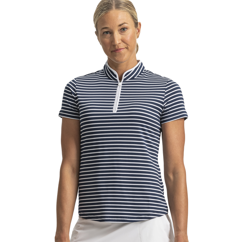 Zip Front Stripe Women - Navy / White