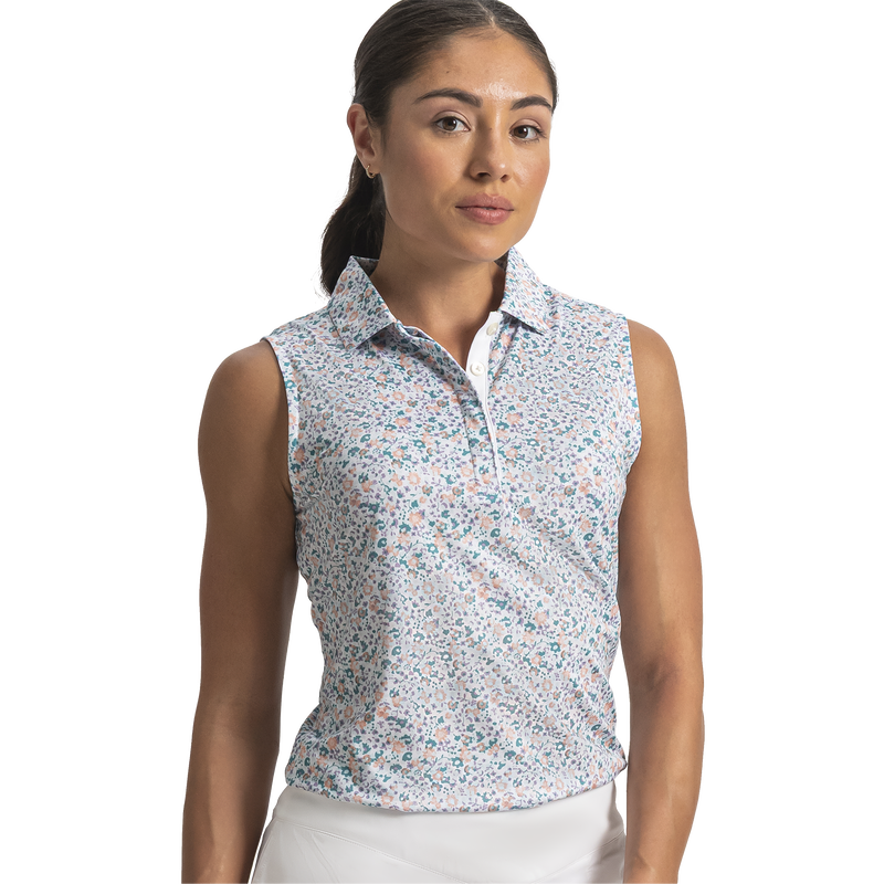 Sleeveless Lisle Women - Tile Blue Floral