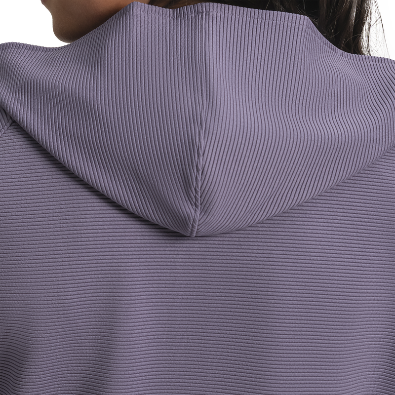 Full-Zip Ottoman Hoodie Women - Dusty Violet