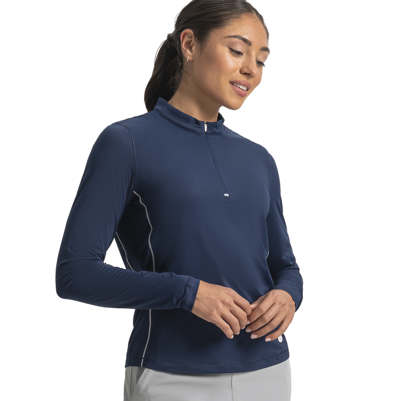 TempoSeries Quarter-Zip Sun Protection Women - Navy