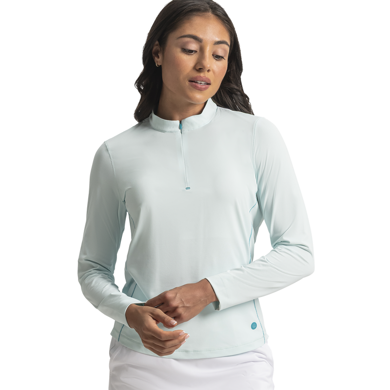 TempoSeries Quarter-Zip Sun Protection Women - Glacial Blue