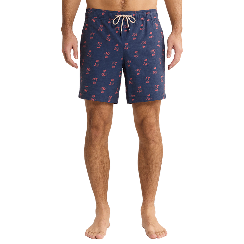 Bayberry Motif Trunk - Navy / Coastal Red Island Ace