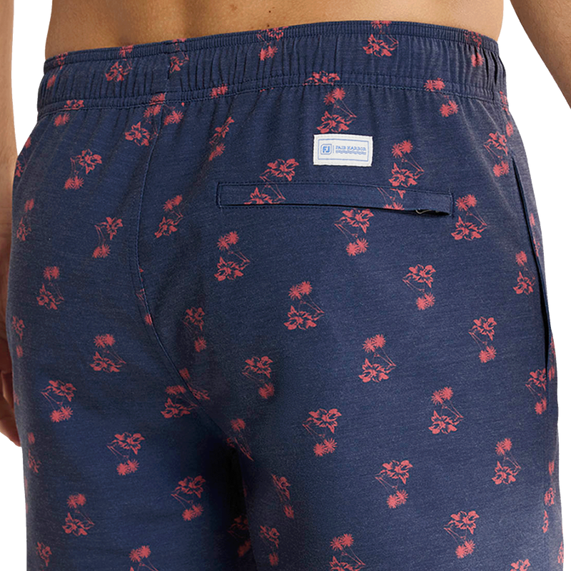 Bayberry Motif Trunk - Navy / Coastal Red Island Ace