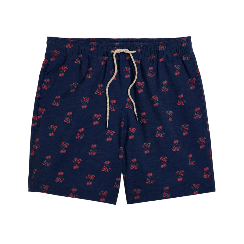 Bayberry Motif Trunk - Navy / Coastal Red Island Ace