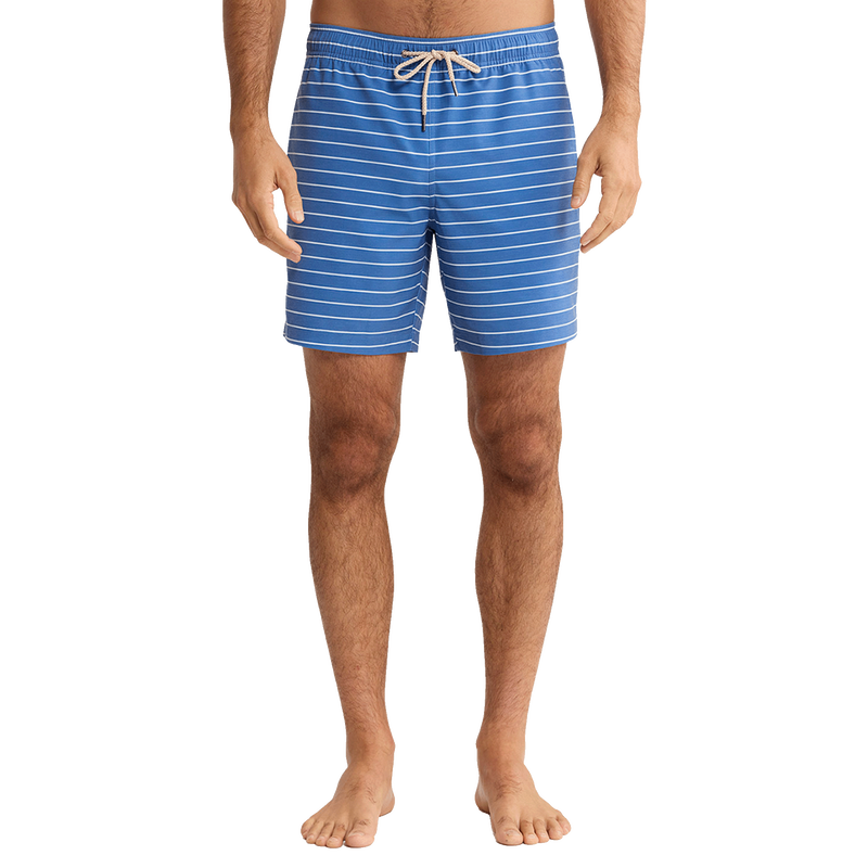 Bayberry Striped Trunk - Ocean Blue / White