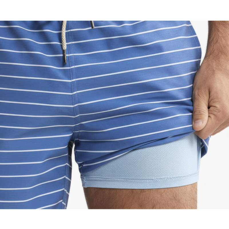 Bayberry Striped Trunk - Ocean Blue / White