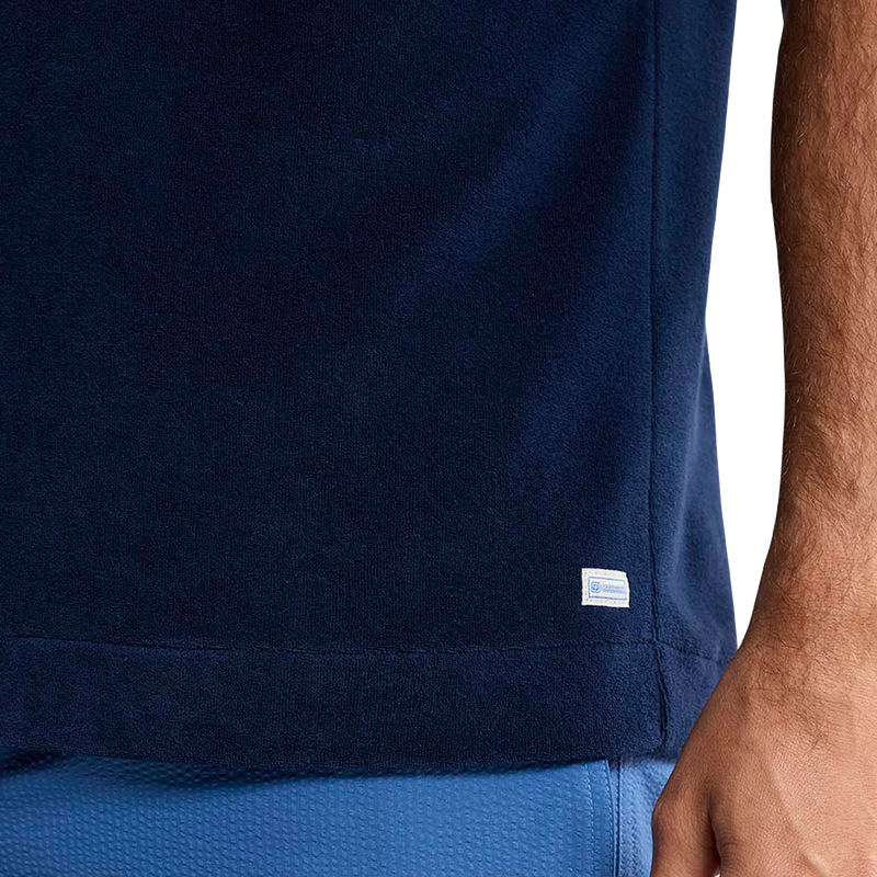 Ravello Terry Button Down - Navy Solid