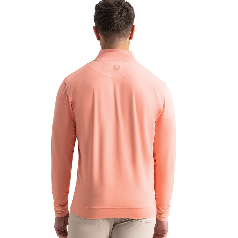 Approach Quarter-Zip - Peach / White / Riviera Blue