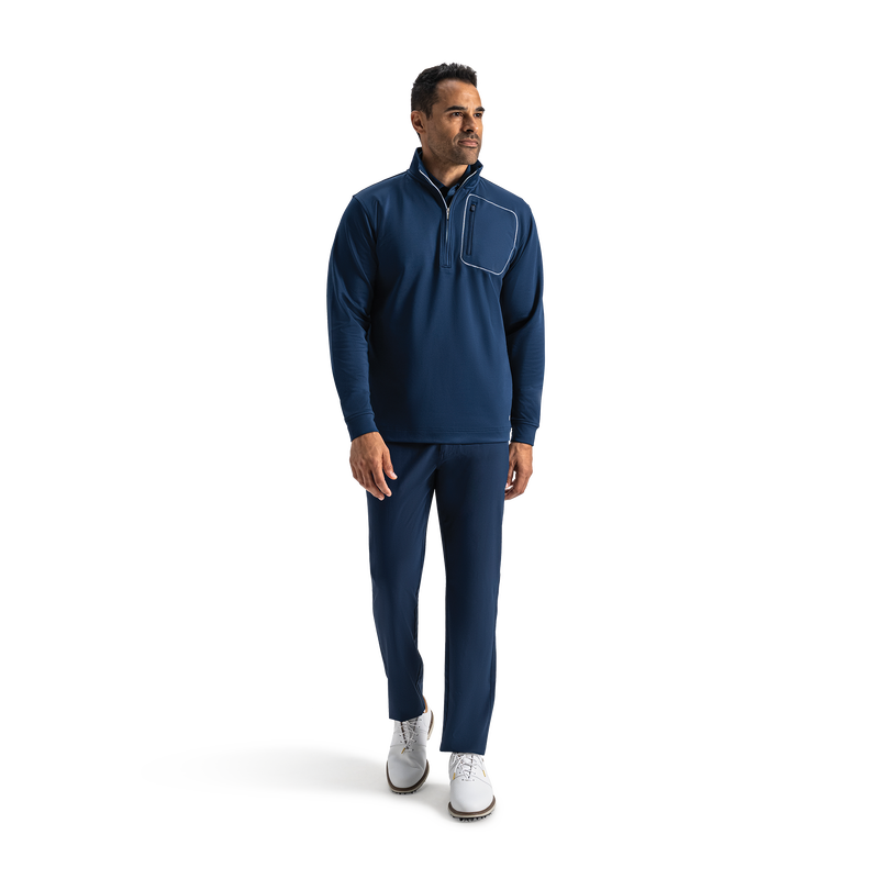 ThermoSeries Textured Half-Zip Pullover - Navy