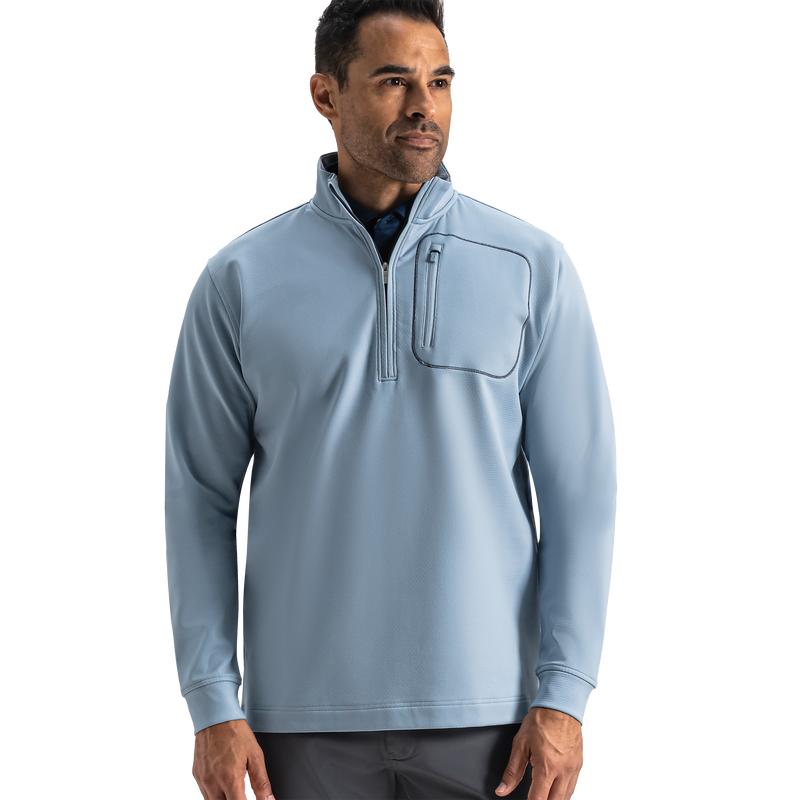 ThermoSeries Textured Half-Zip Pullover - Grey