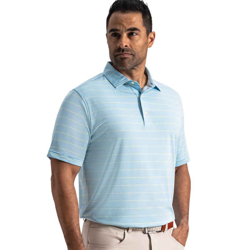 Abyss Stripe Lisle - Blue Breeze / Sage Green / White