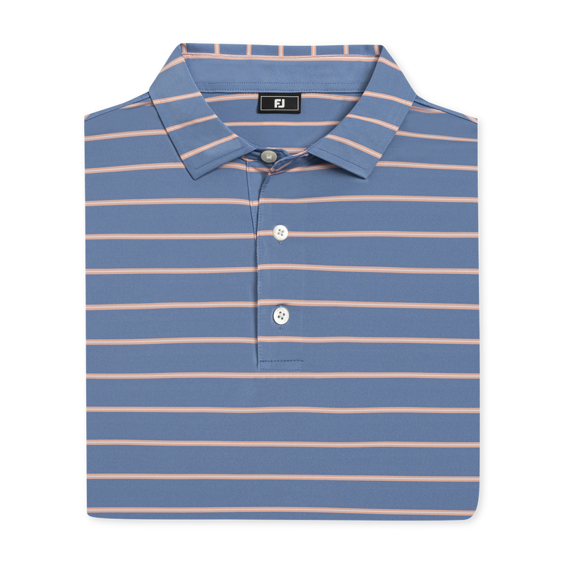 Abyss Stripe Lisle - Riviera Blue / Peach / White
