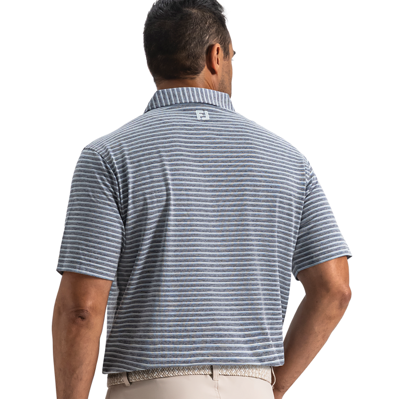 Heather Pin Pop Stripe Pique - Navy / Windward Blue / Mint Julep