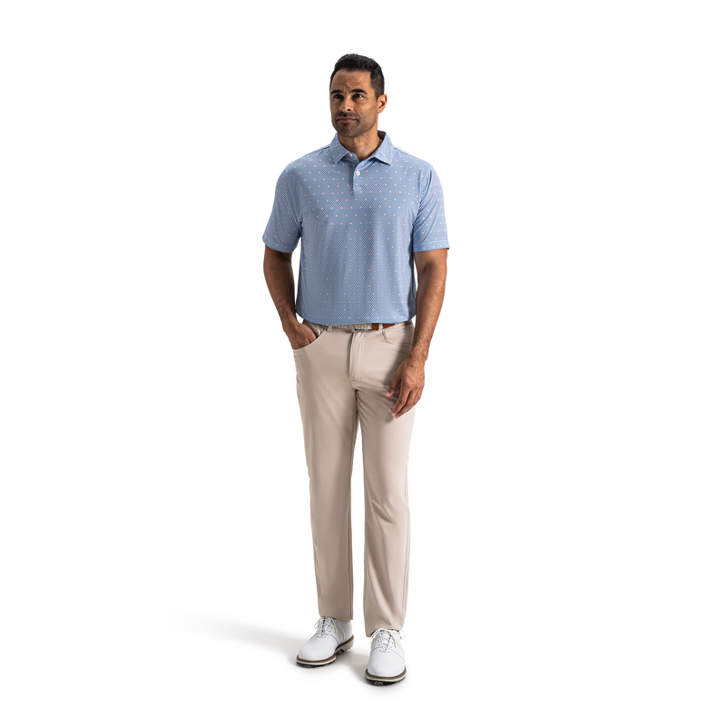 Order Geometric Lisle - White / Riviera Blue / Peach
