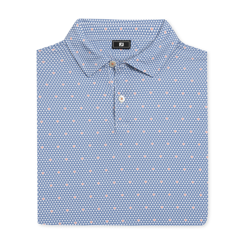 Order Geometric Lisle - White / Riviera Blue / Peach