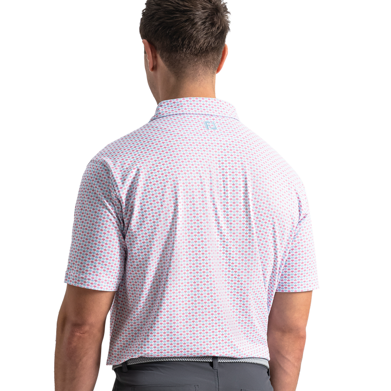 Ginko Geo Pique - White / Blue Breeze / Orchid Smoke