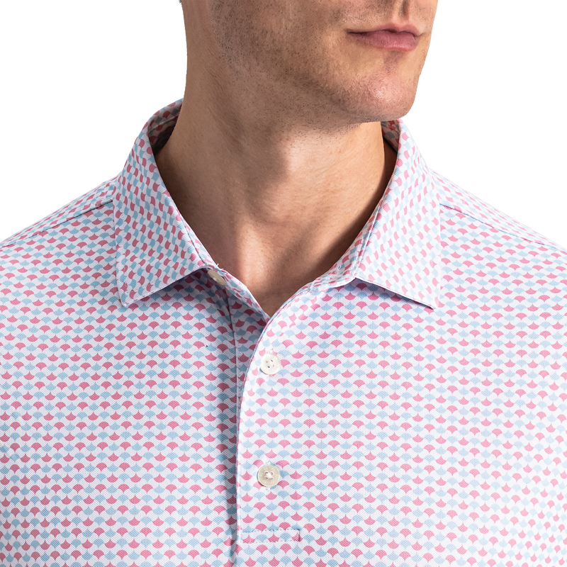 Ginko Geo Pique - White / Blue Breeze / Orchid Smoke