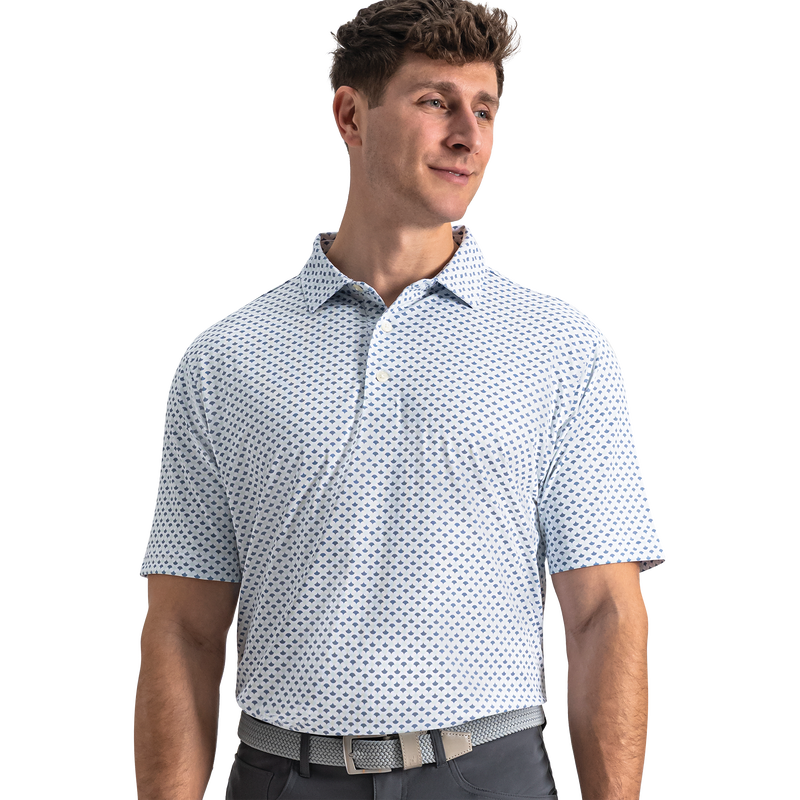 Ginko Geo Pique - White / Mint Julep / Windward Blue