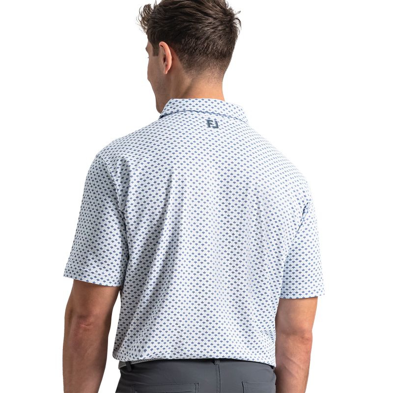 Ginko Geo Pique - White / Mint Julep / Windward Blue