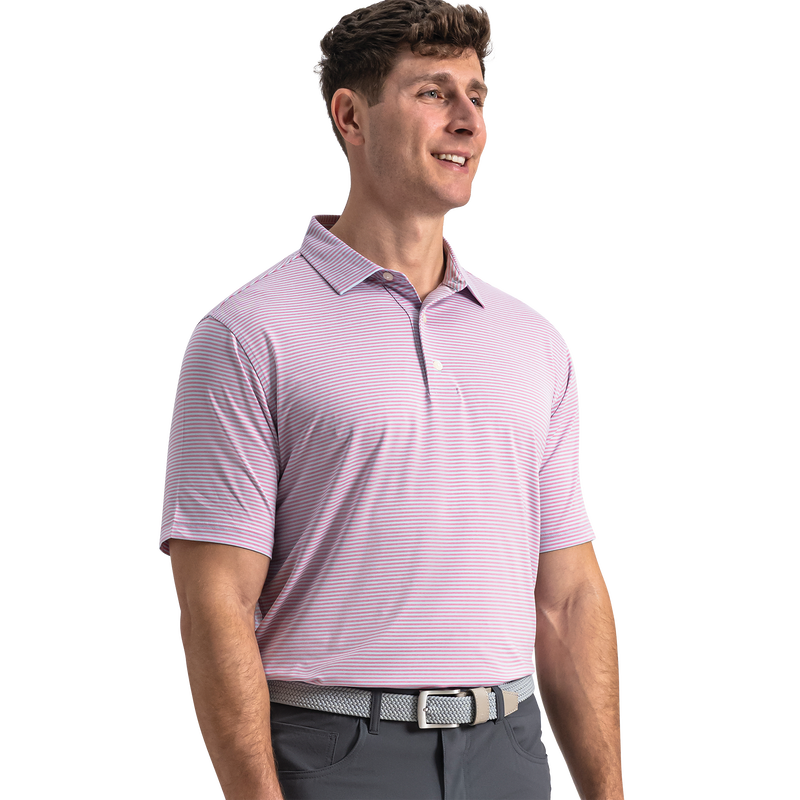 Heather Feeder Stripe Lisle - Blue Breeze / Orchid Smoke
