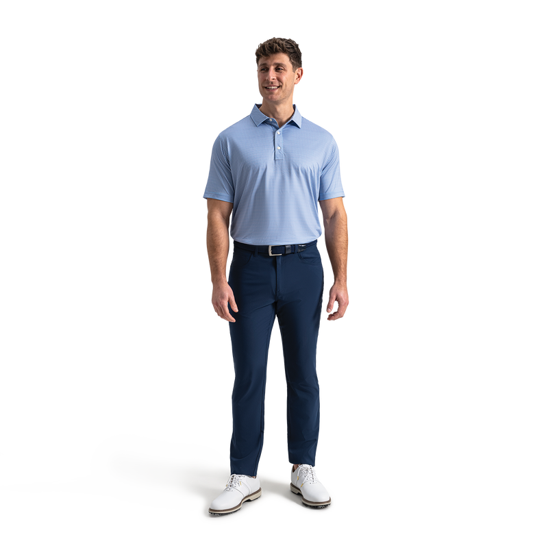 Maritime Geo Lisle - White / Riviera Blue / Peach