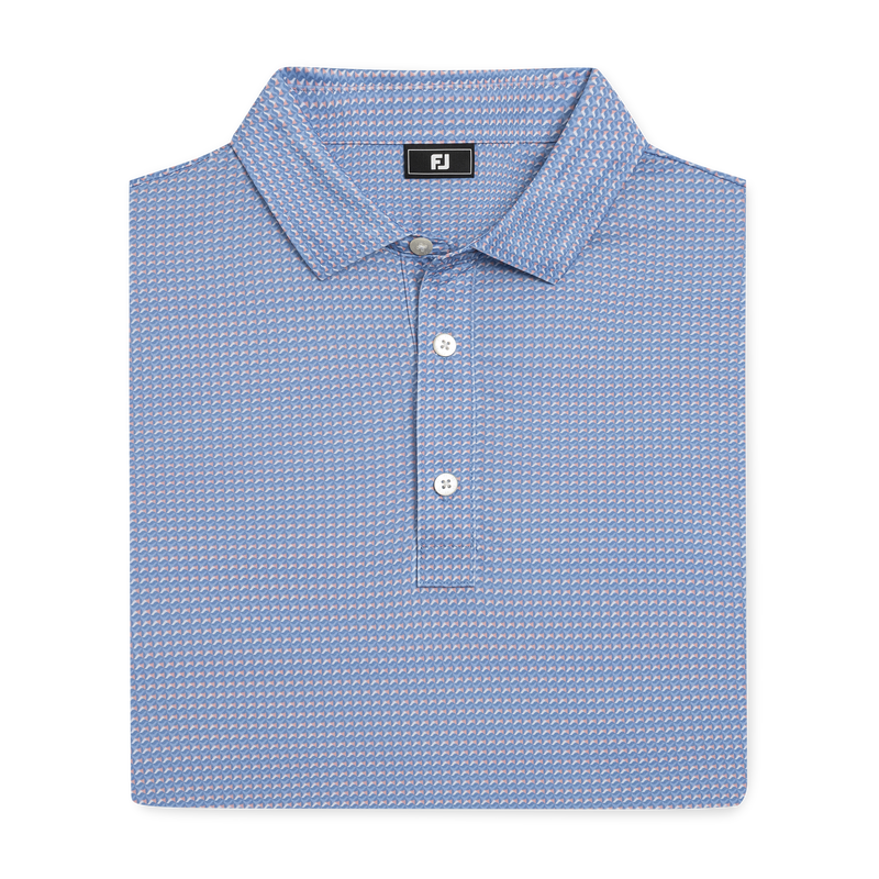 Maritime Geo Lisle - White / Riviera Blue / Peach