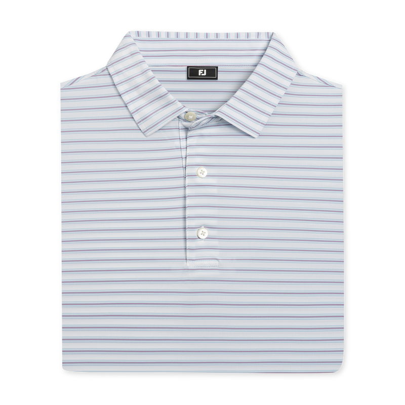 Level Stripe Lisle - White / Blue Breeze / Orchid Smoke