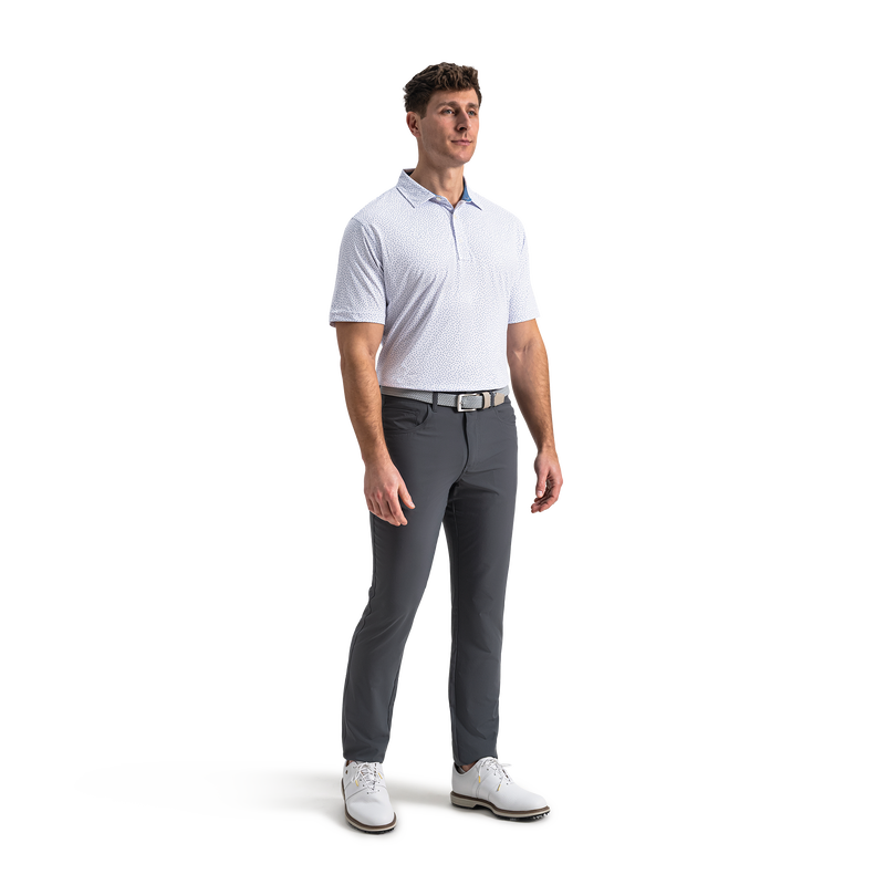 Scatter Dot Pique - White / Riviera Blue