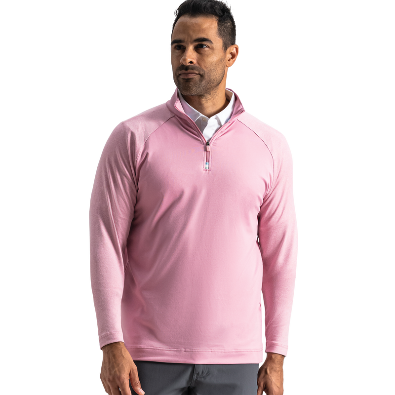 Raglan Block Quarter-Zip - Orchid Smoke