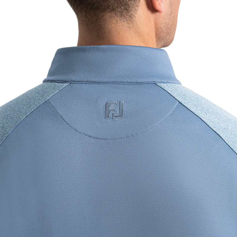 Raglan Block Quarter-Zip - Windward Blue / Mint Julep