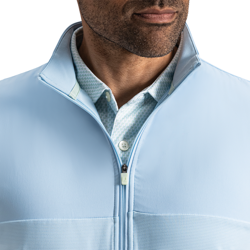 Full-Zip Vest - Blue Breeze / Sage Green
