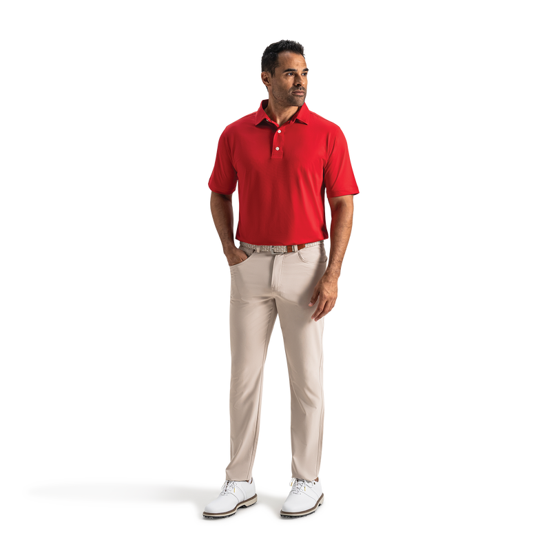 Performance Stretch Pique Solid Self Collar