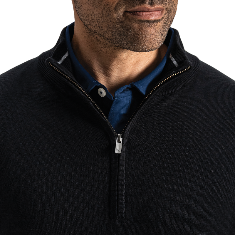 Half-Zip Sweater (Men's) - Black / Charcoal