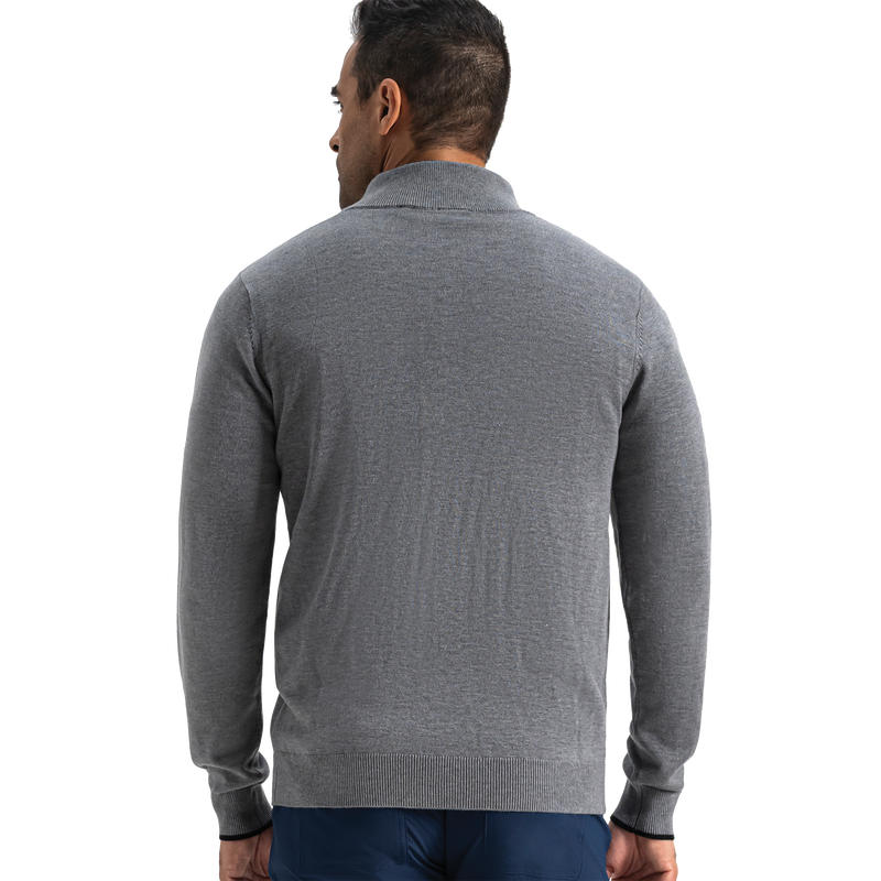 Half-Zip Sweater (Men's) - Heather Charcoal / Black