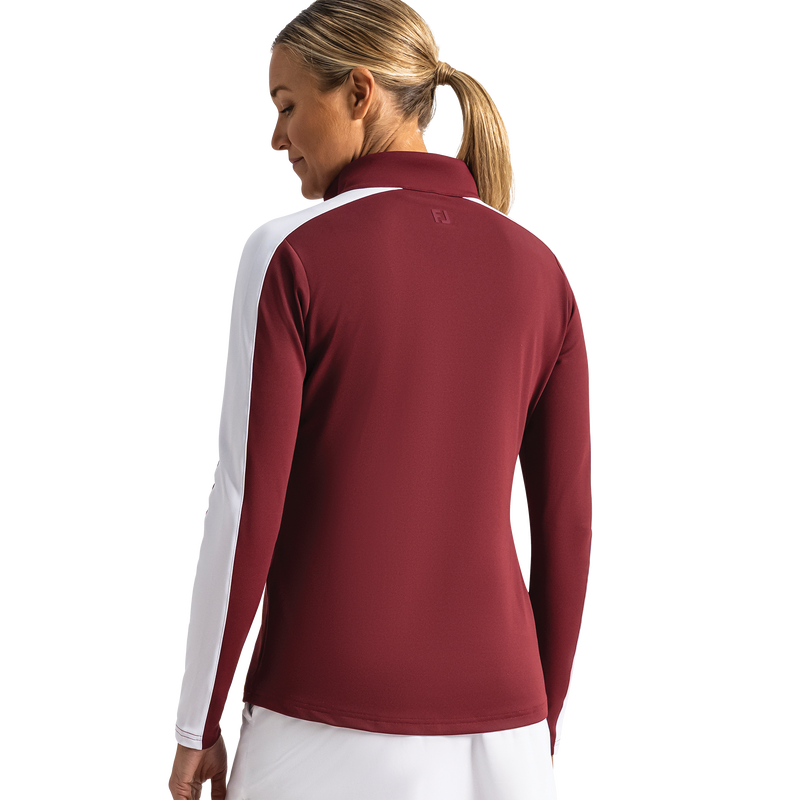 Texture Quarter-Zip Women - Cranberry