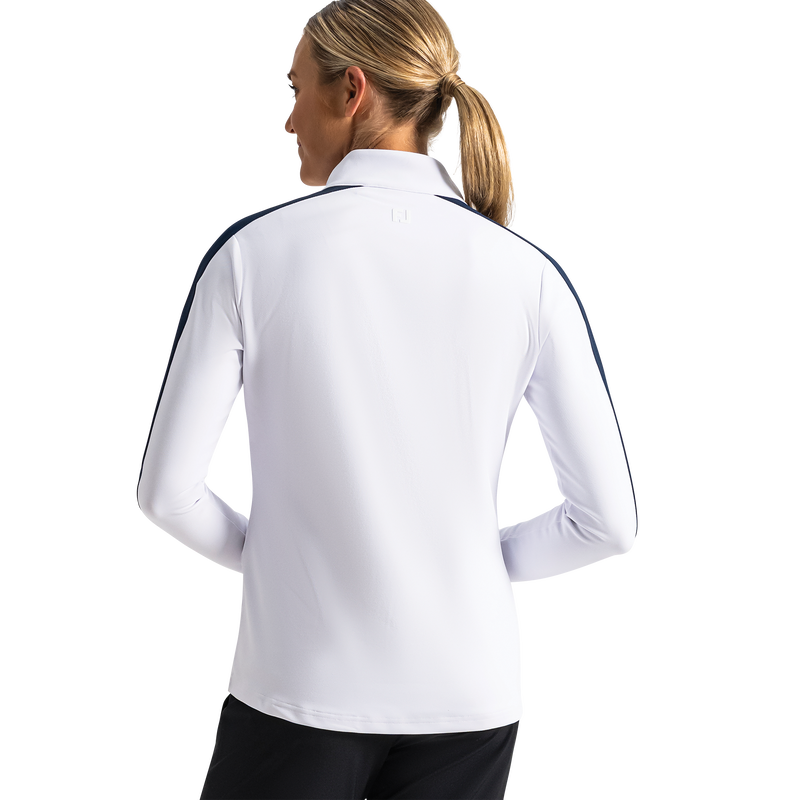 Texture Quarter-Zip Women - White