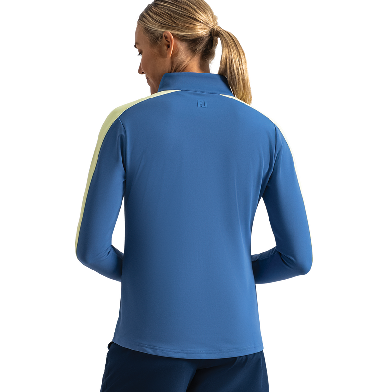 Texture Quarter-Zip Women - Lagoon Blue