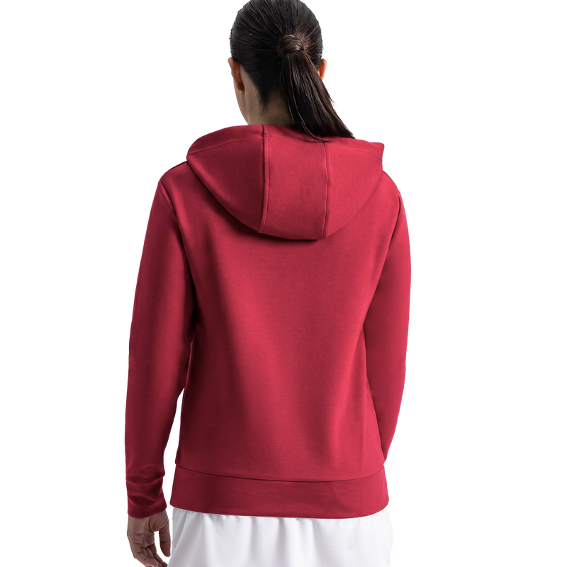 Rib Collar Hoodie - Cranberry