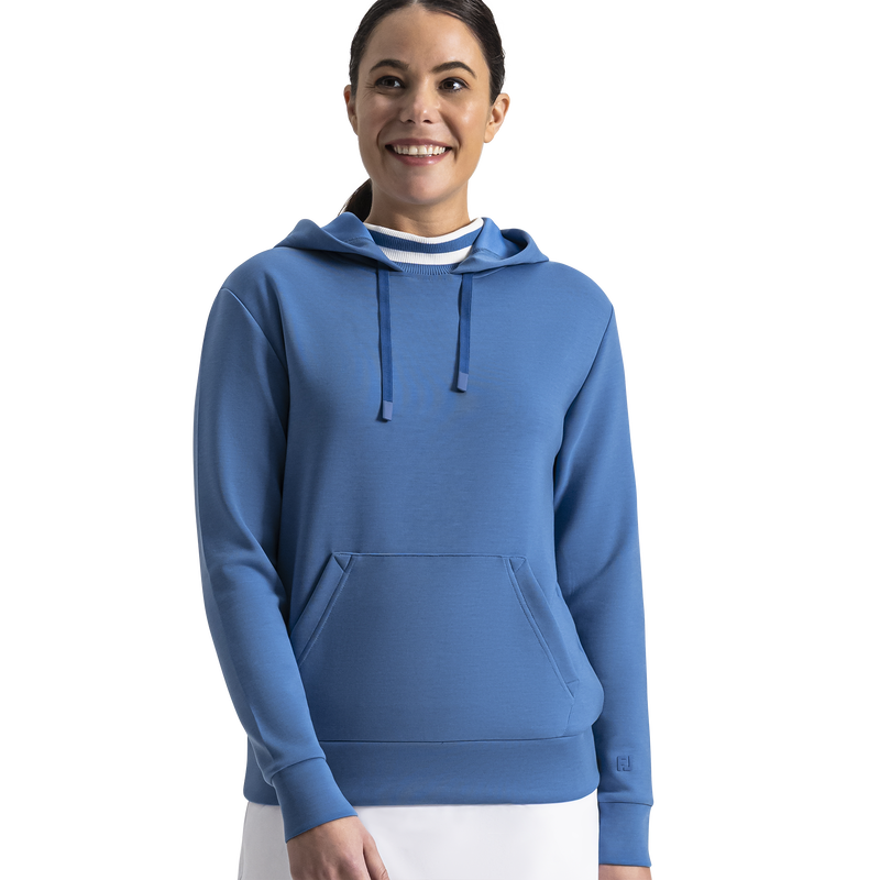 Rib Collar Hoodie - Lagoon Blue